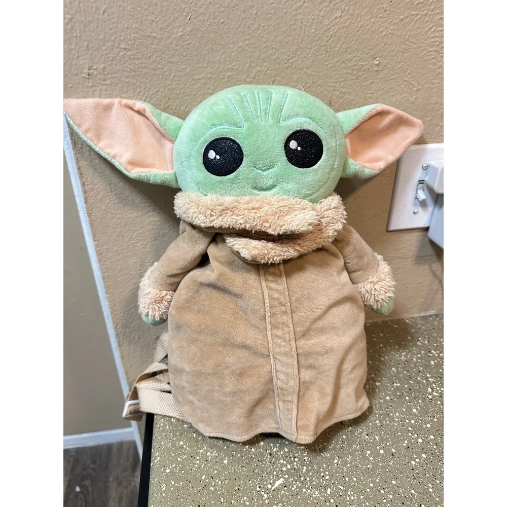 Star Wars Grogu Baby Yoda Plush Backpack – Mini Zipper Bag –‎ Kids